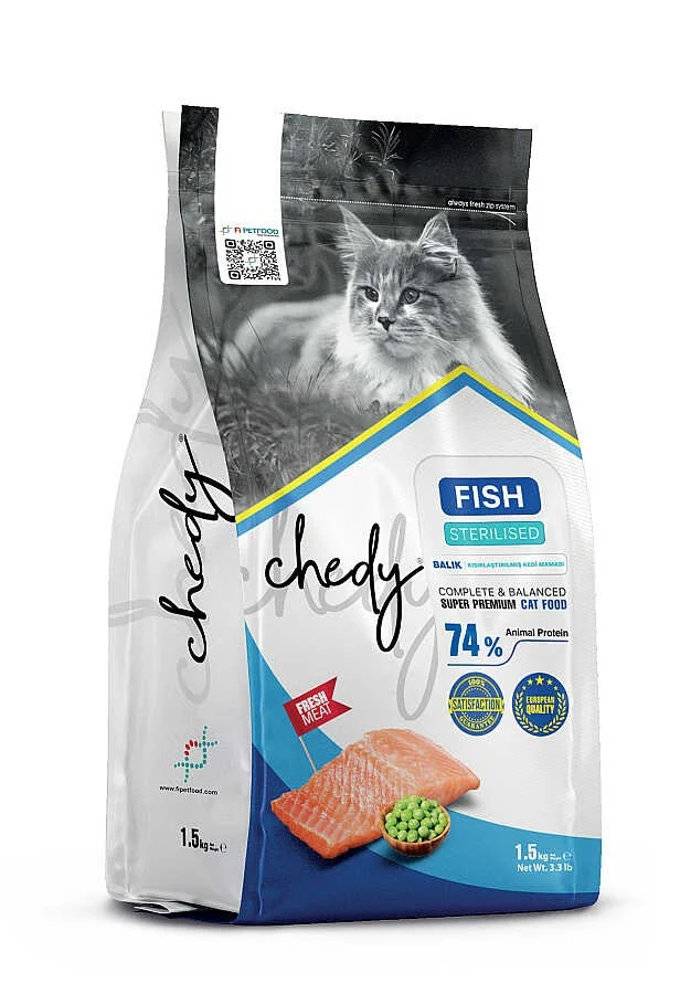 Chedy Adult Sterilised Balık Etli Kısırlaştırılmış Yetişkin Kedi Maması 10kg