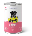 King Konserve Sos İçinde Et Parçacıklı Kuzu Etli Yetişkin Köpek Maması 400 g