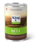 King Konserve Sos İçinde Et Parçacıklı Dana Etli Yetişkin Köpek Maması 400 g