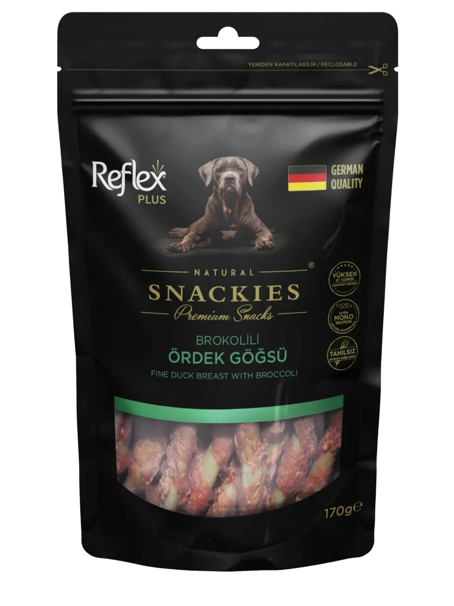 Reflex Plus Snackies Brokolili Ördek Göğsü Köpek Ödül Maması 170 g