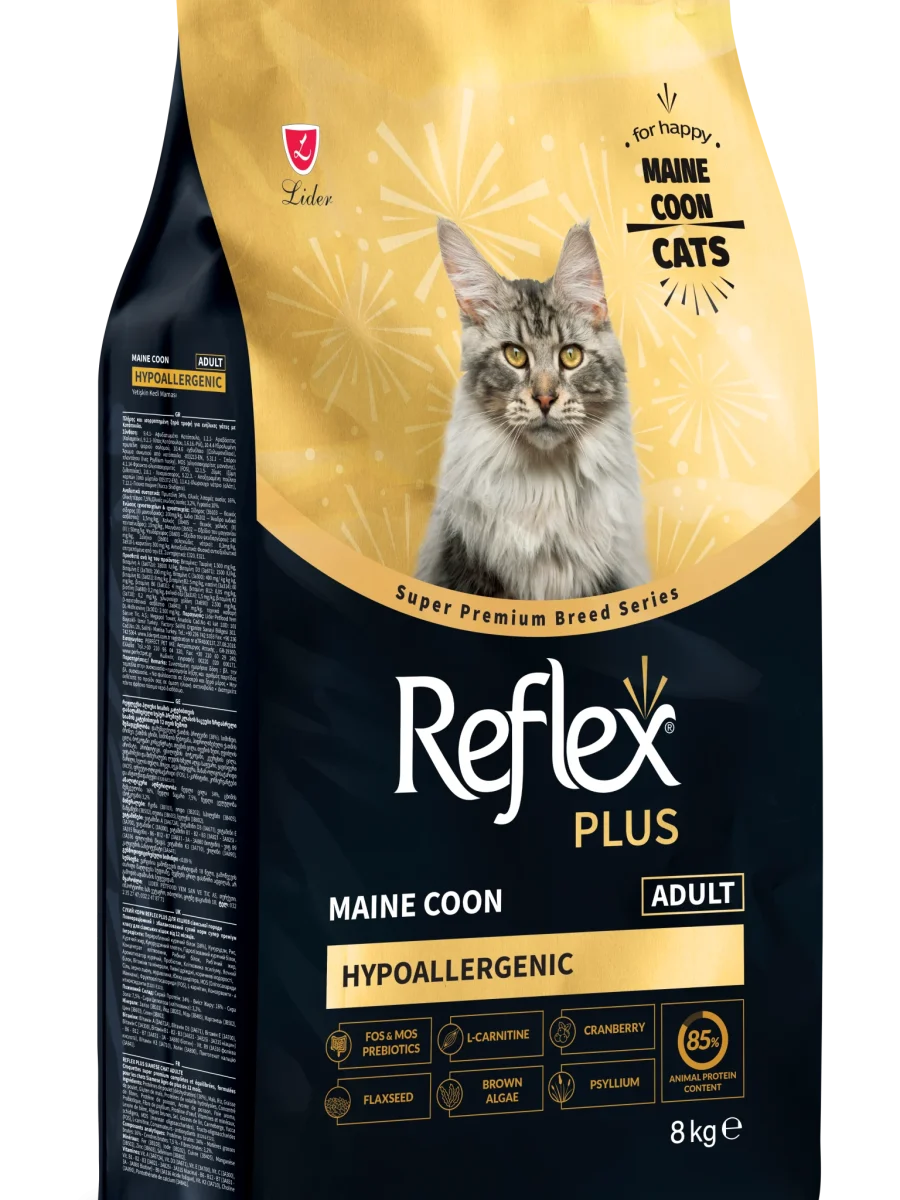 Reflex Plus Maine Coon Hipoalerjenik Yetişkin Kedi Maması 8 kg