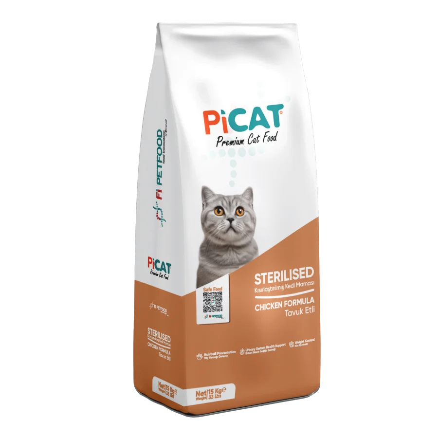 PiCat Adult Sterilised Tavuk Etli Kısırlaştırılmış Yetişkin Kedi Maması 15 Kg