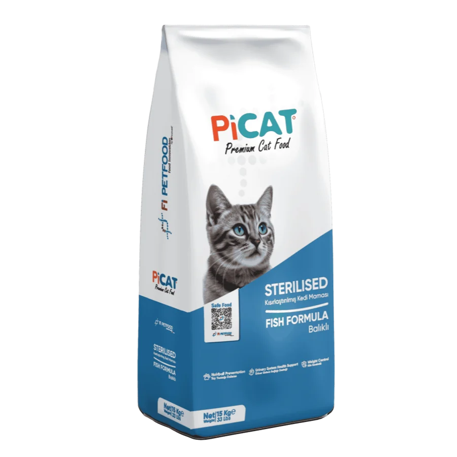 PiCat Balık Etli Kısırlaştırılmış Kedi Maması 15 Kg