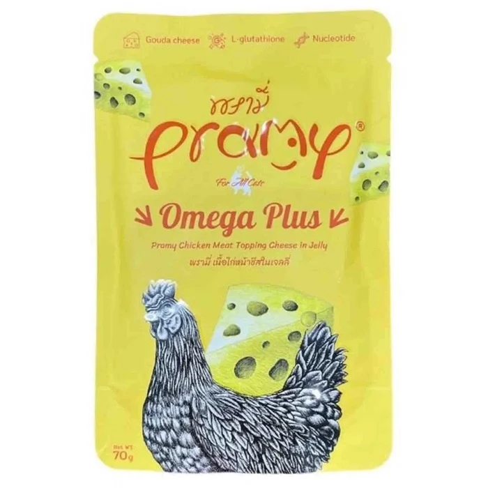 Pramy Yetişkin Kedi Konservesi Tavuklu Peynirli Jöleli 70 G