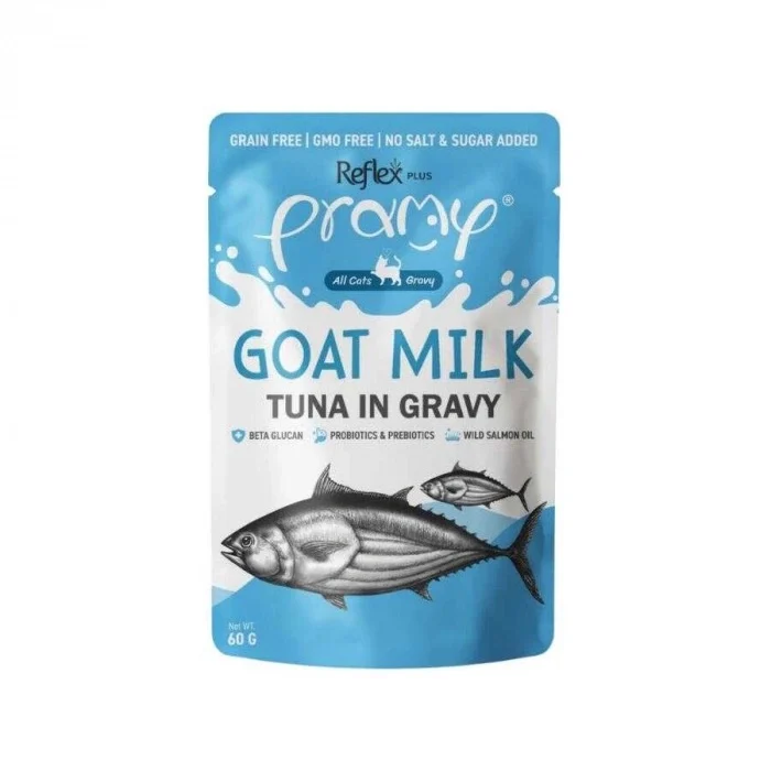 Pramy Kedi Maması Keçi Sütlü Ton Balıklı Soslu 60 G