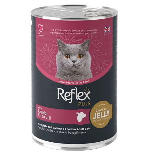 Reflex Plus Yetişkin Kedi Konservesi Kuzu Etli 400g