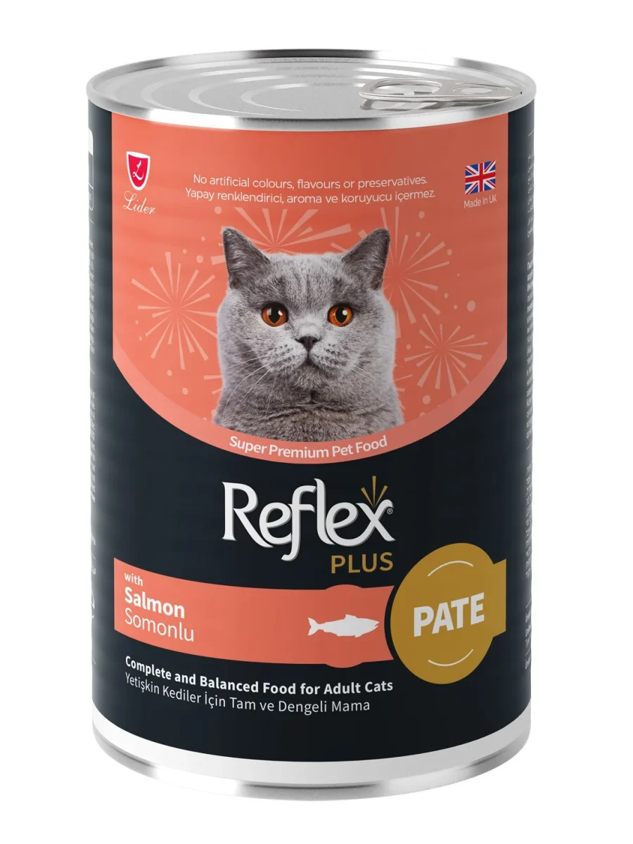 Reflex Plus Kedi Maması Pate Somonlu Yetişkin 395 G