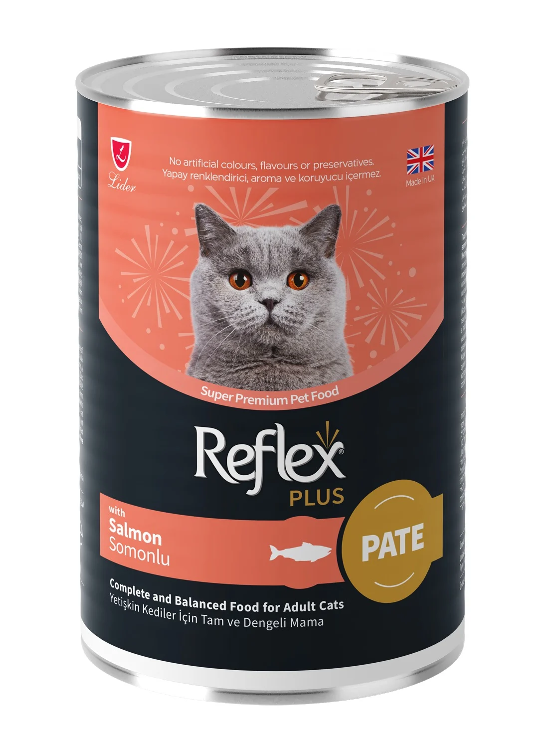 Reflex Plus Kedi Maması Pate Somonlu Yetişkin 395 G