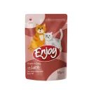 njoy Pouch Sos İçinde Kuzu Etli Yetişkin Kedi Maması 85 G