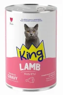 King Yetişkin Kedi Konservesi Kuzu Etli 400g