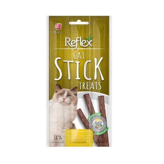 Reflex Plus Kedi Ödülü Hindi ve Kuzu Etli Çubuk 3x5 Gr