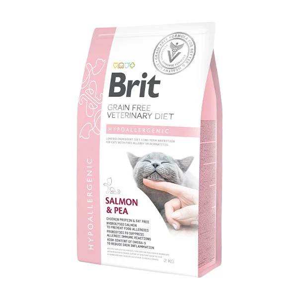 BRIT GF VETERINARY DIETS CAT HYPOALLERGENIC 2KG 8595602528370