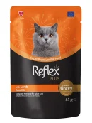 Reflex Plus Kedi Maması Kuzu Etli Soslu Pouch 85 G