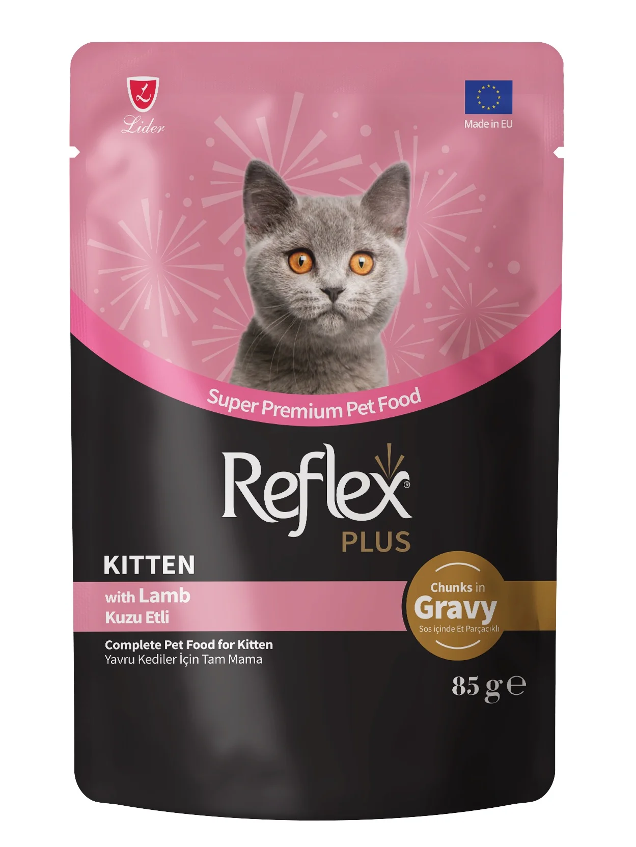 Reflex Plus Kedi Maması Kuzu Etli Yavru Pouch 85 G