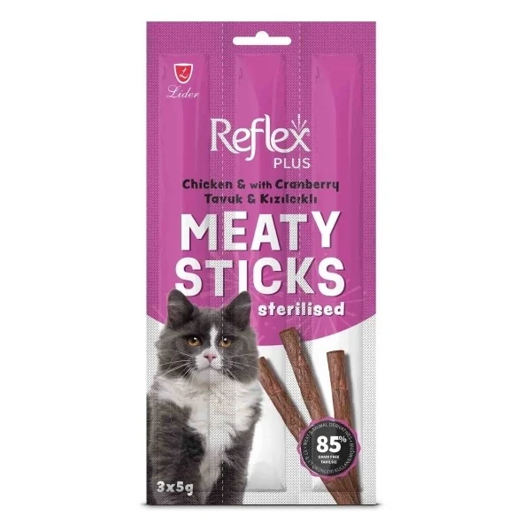 Reflex Plus Kısırlaştırılmış Kedi Ödül Çubuğu 3x5 G