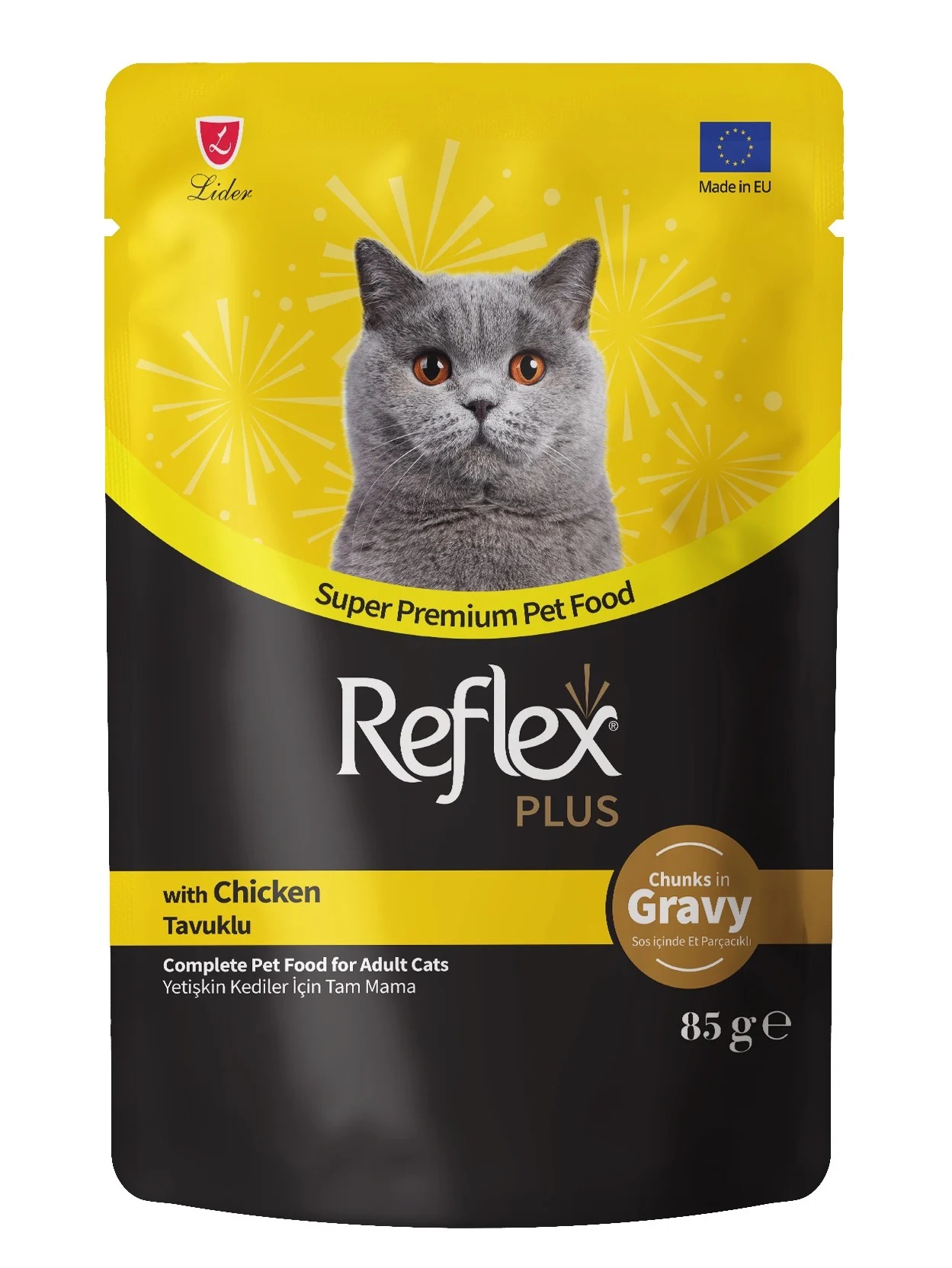 Reflex Plus Kedi Maması Tavuklu Soslu Pouch 85 G