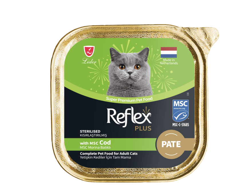 Reflex Plus Kısırlaştırılmış Kedi Maması Morina Balıklı Pate 85g