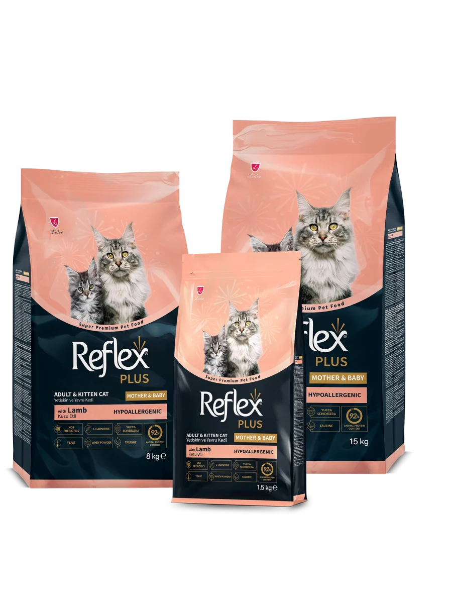 Reflex Plus Mother & Baby Cat Kuzu Etli Mama 1.5 kg