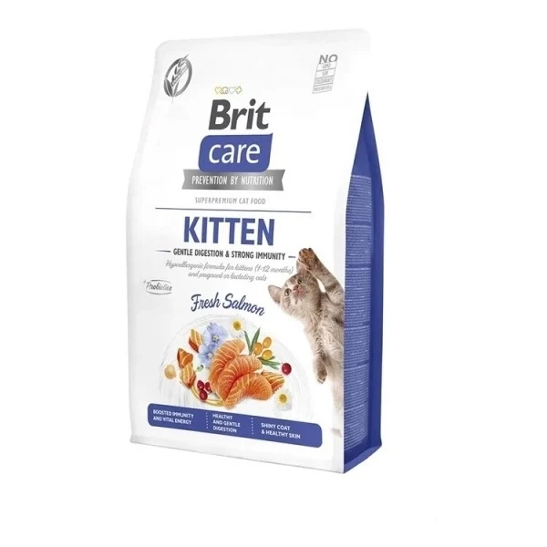 BRİT CARE GENTLE DIGESTION SOMONLU TAHILSIZ YAVRU KEDİ MAMASI 2 KG