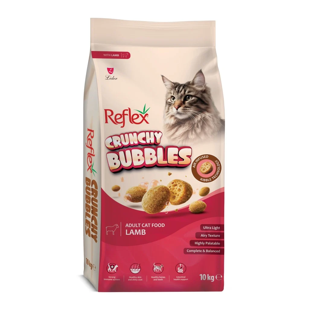 REFLEX CRUNCHY BUBBLES KUZU ETLİ YETİŞKİN KEDİ MAMASI 10 KG