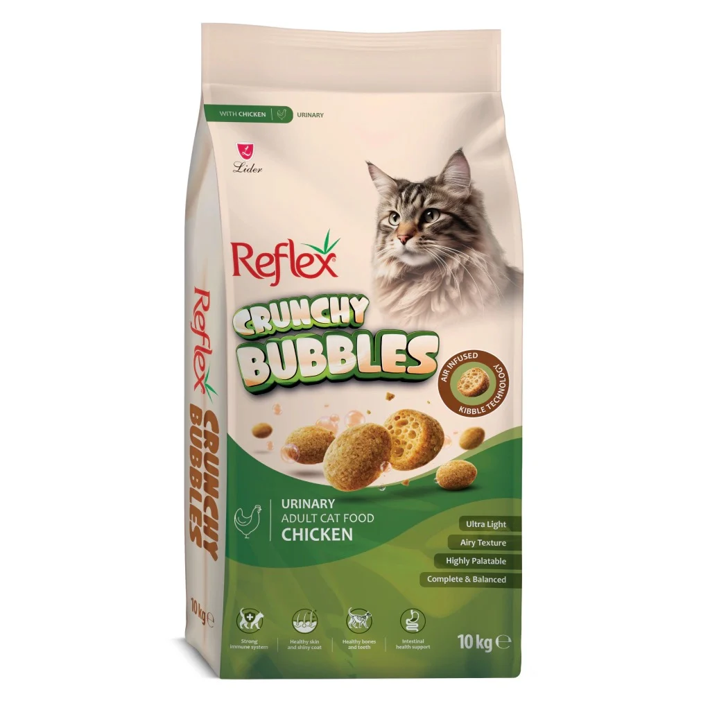 REFLEX CRUNCHY BUBBLES URINARY TAVUKLU YETİŞKİN KEDİ MAMASI 10 KG