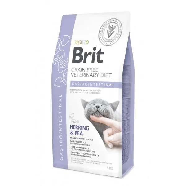 BRİT VETERINARY DIET GASTROINTESTINAL TAHILSIZ KEDİ MAMASI 5 KG