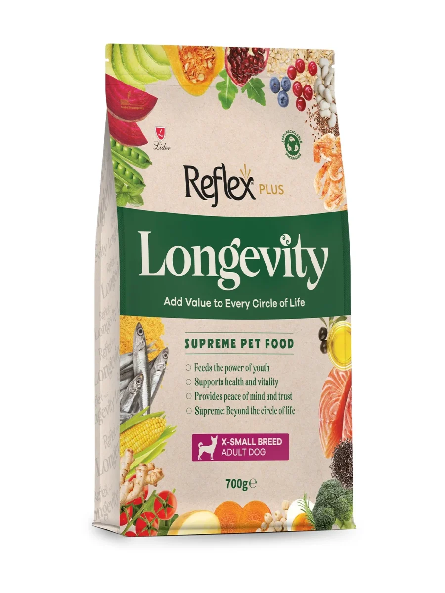 REFLEX PLUS LONGEVITY ÇOK KÜÇÜK IRK YETİŞKİN KÖPEK MAMASI 700 G