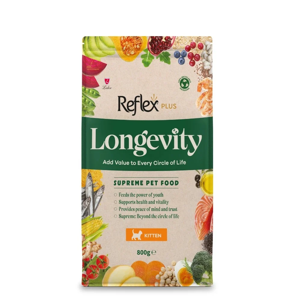 REFLEX PLUS LONGEVITY YAVRU KEDİ MAMASI 800 G