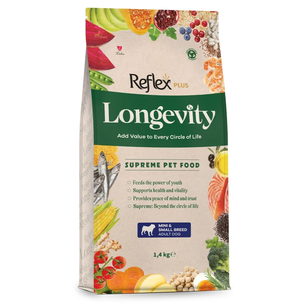 REFLEX PLUS LONGEVITY MİNİ VE KÜÇÜK IRK YETİŞKİN KÖPEK MAMASI 1400 G
