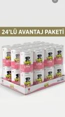 King Konserve Sos İçinde Et Parçacıklı Kuzu Etli Yetişkin Köpek Maması 400 g x 24Ad.
