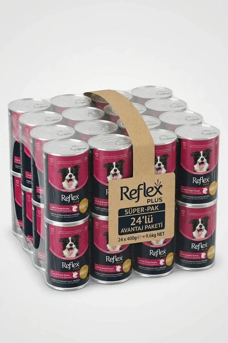 Reflex Plus Yetişkin Köpek Maması Kuzu Etli ve Tatlı Patatesli 400g x 24ad
