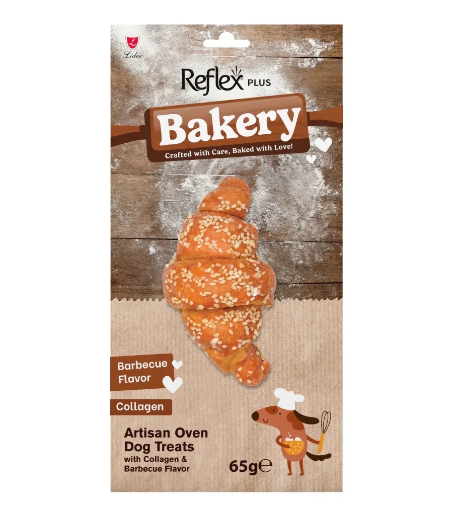 Reflex Plus Bakery Barbekü Aromalı Kolajenli Kruvasan Köpek Ödül Mamasi 65g