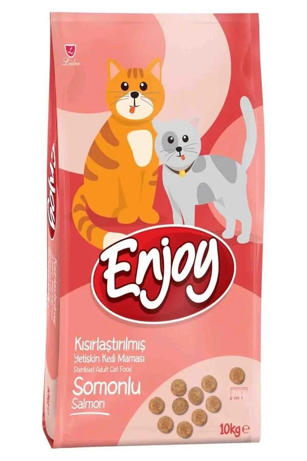 Enjoy Somonlu Kısırlaştırılmış Yetişkin Kedi Mamasi 10 kg